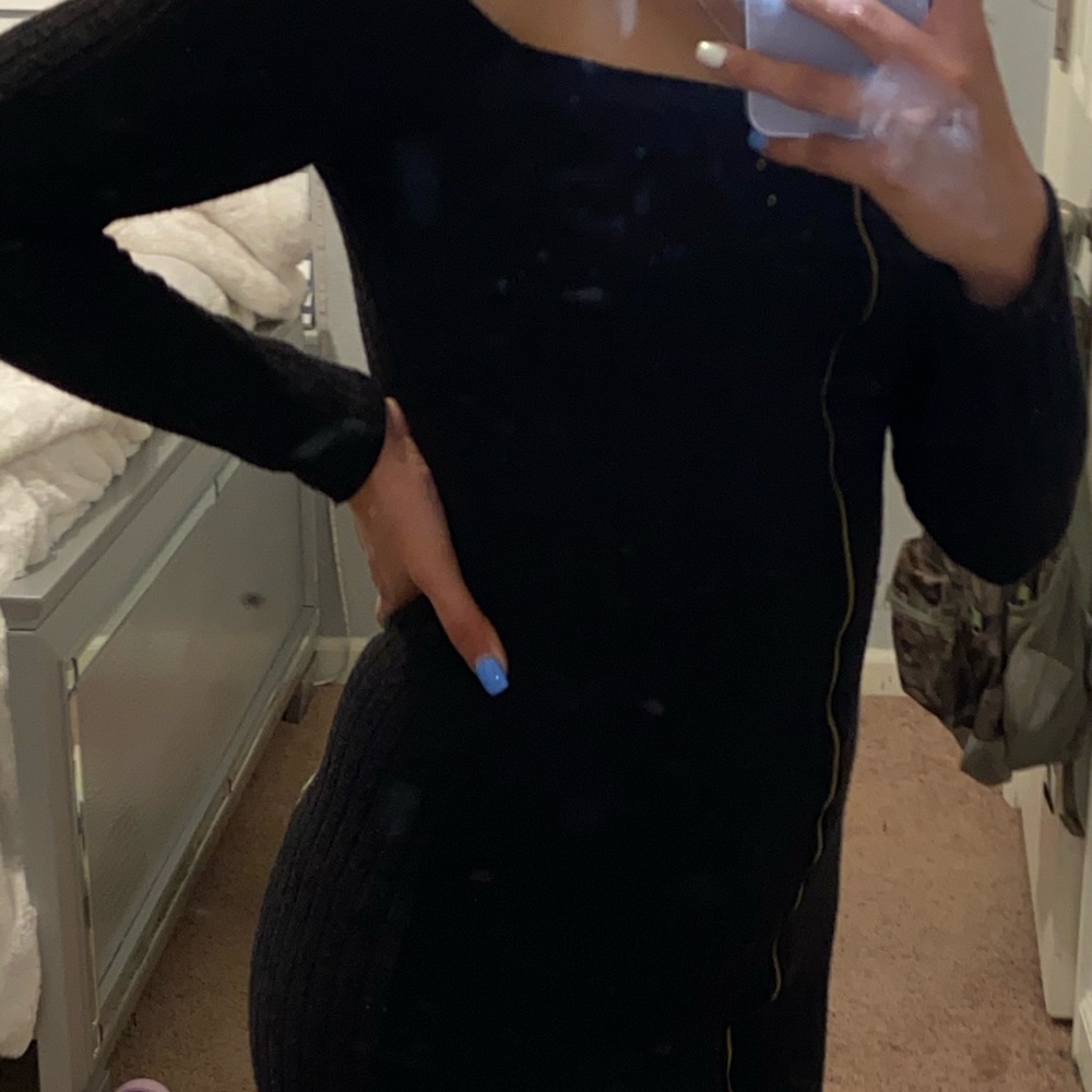 Black off the shoulder dress